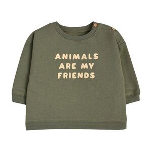 Animals Are My Friends sweatshirt, 3-6 months